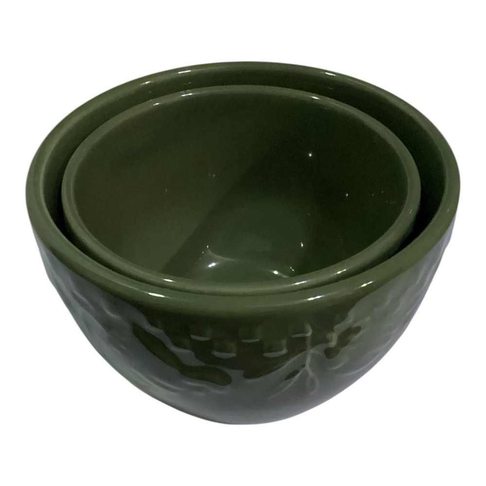Elegant Green Ceramic Bowl Set - Picture 2 of 5